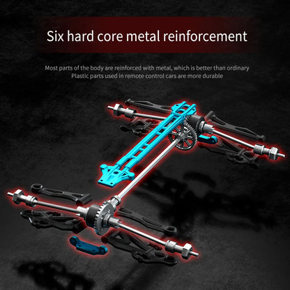 16103PRO 2.4GHz 70KM/H Professional RC Car: Brushless Motor, 1:16 Scale 4WD High-Speed Off-road Climbing Vehicle Wtith LED Light