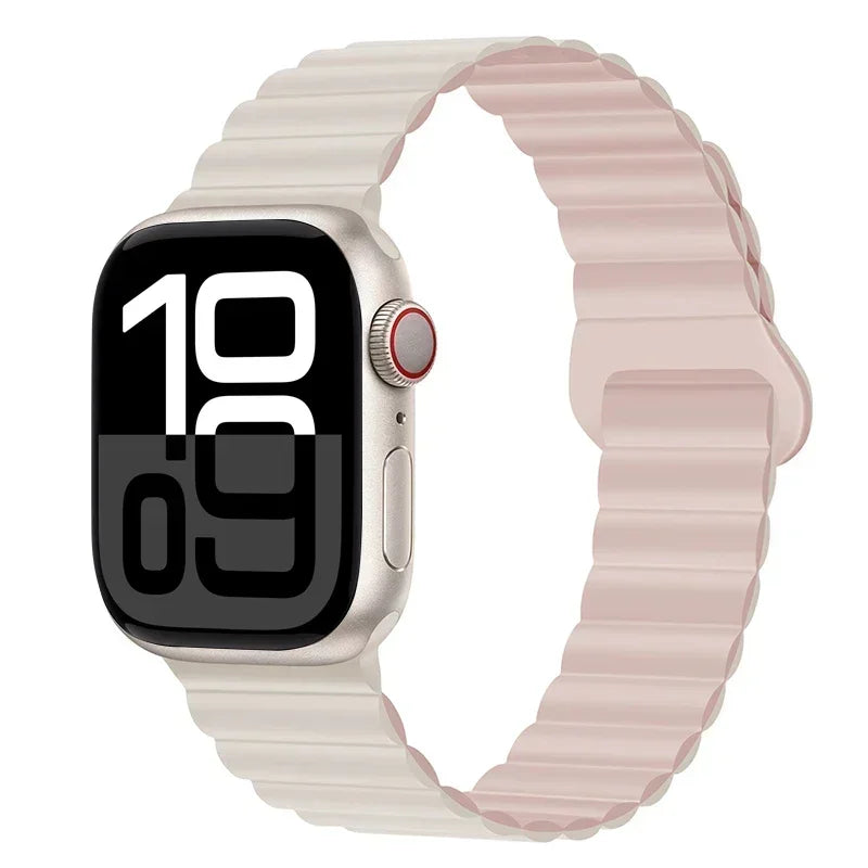 Magnetic Strap For Apple Watch Bands 46mm 42mm 49mm 45mm 44mm 41mm Silicone Sport Bracelet iWatch Series ultra 10 9 8 7 6 5 SE