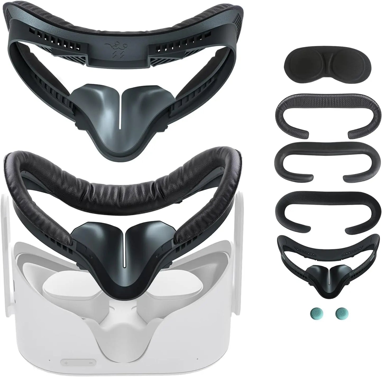 7-in-1 Set VR Face Pad for Oculus Quest 2 Fitness Facial Interface Bracket Anti-fogging Air-Circulation Sweatproof Face Cover