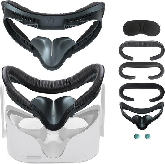 7-in-1 Set VR Face Pad for Oculus Quest 2 Fitness Facial Interface Bracket Anti-fogging Air-Circulation Sweatproof Face Cover