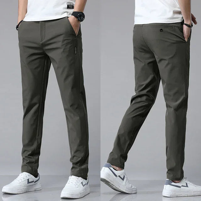 2024 Spring Summer Ultra-thin Men's Stretch Slim Straight Casual Pants High Quality Fashion Breathable Golf Sports Trousers