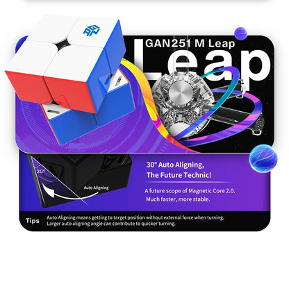 GAN 251 M Pro 2x2 Magnetic Speed Cube Professional GAN Cube 251 M AIR Gan 251 Leap Cubo Puzzles GAN251 Stress Reliever Toys