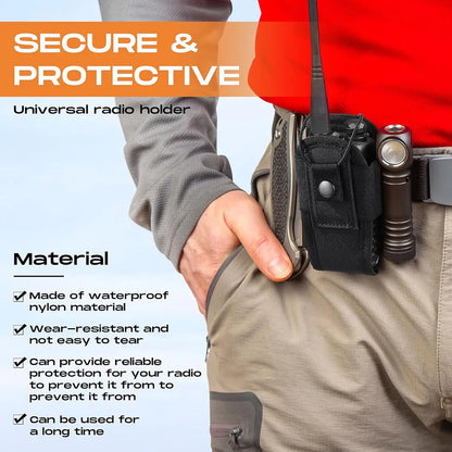 Universal Radio Holsters for Duty Belt Vest Radio MOLLE Pouch Tactical Walkie-Talkie Bag for Hunting Camping Adventure