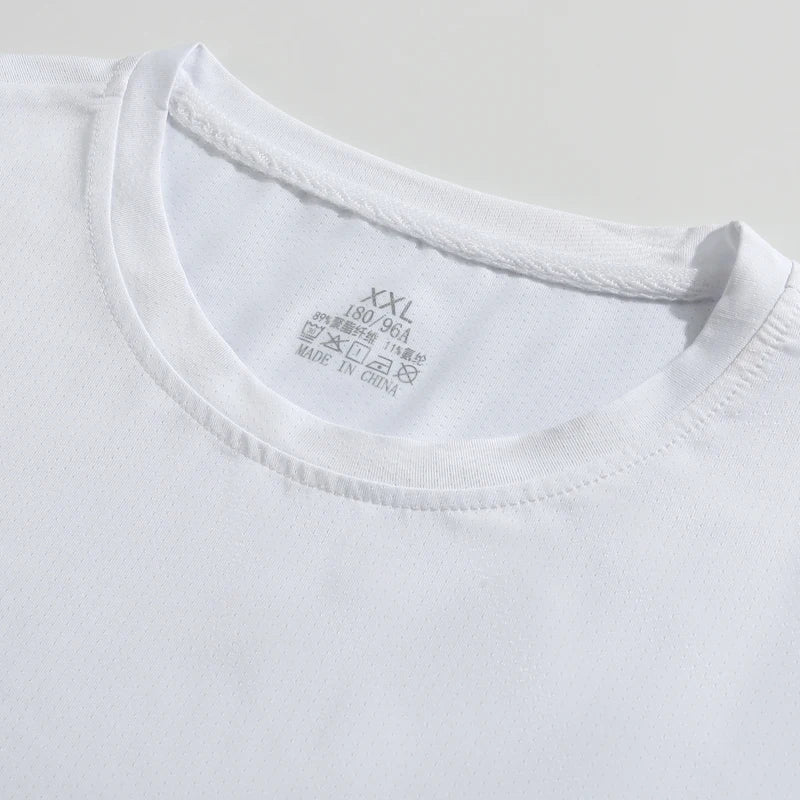 Running T-shirt Reflective Short Sleeve Ice Silk Quick Drying Summer Thin Breathable Fitness Tees Shirt Sportswear Sportsshirt