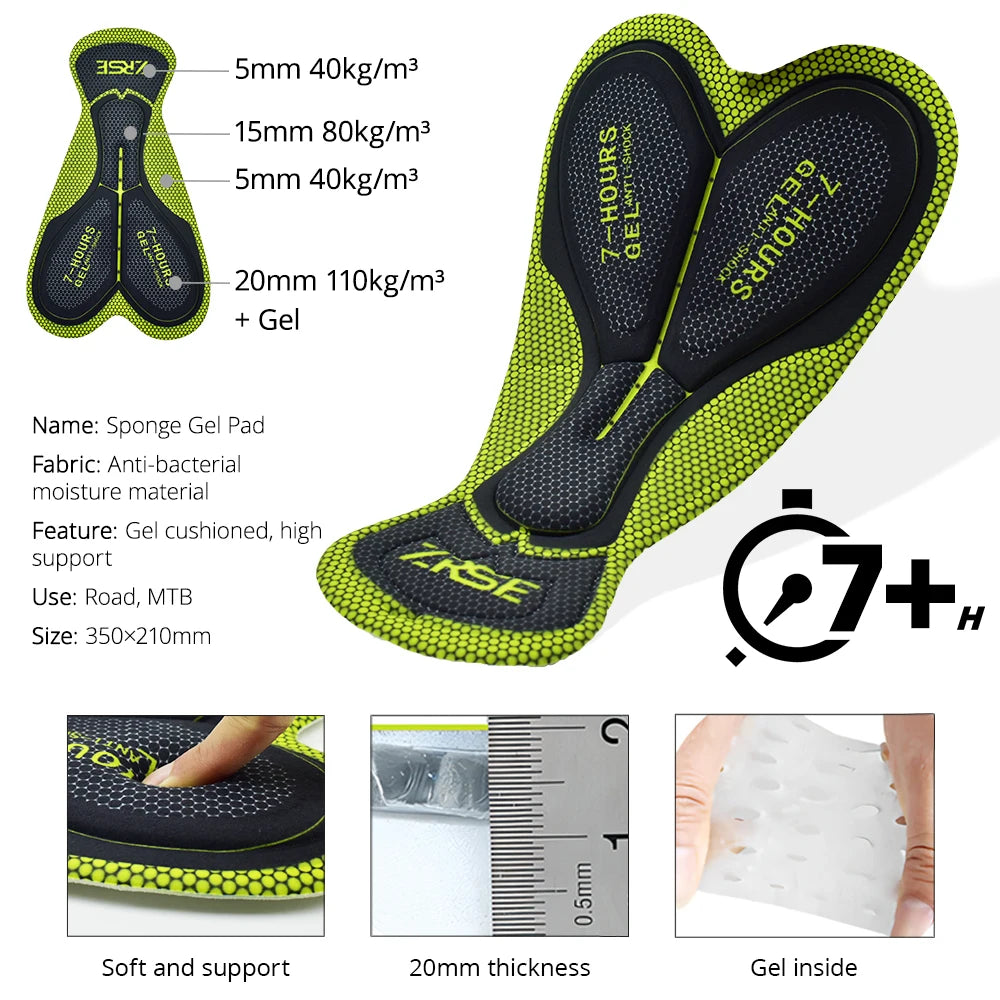 Men's Cycling Bib Shorts Seamless Outdoor Wear Bike Ride 7 Hours Padded Pro Team Riding Bib Tights Breathable MTB Cycling Shorts