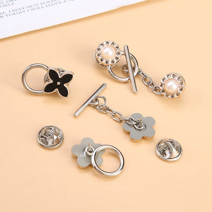 5sets Metal OT Button Up Clothes With No Sewing, Mother Button Up, Coat, Sweater, Cardigan, Women's Decorative Brooch Button