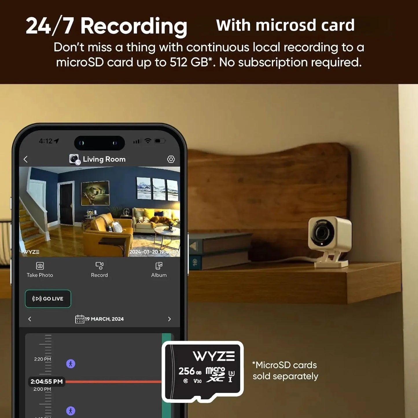 Camera Wyze V4  2K HD Wi-Fi  Indoor/Outdoor