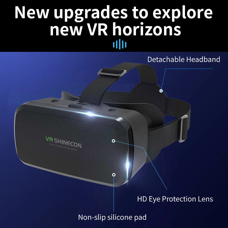 Virtual Reality Glasses IMAX Giant Screen 3D Movie Google Cardboard Box VR Headset Helmet for Smartphone,Support Game Joystick