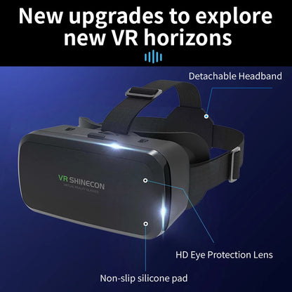 Virtual Reality Glasses IMAX Giant Screen 3D Movie Google Cardboard Box VR Headset Helmet for Smartphone,Support Game Joystick