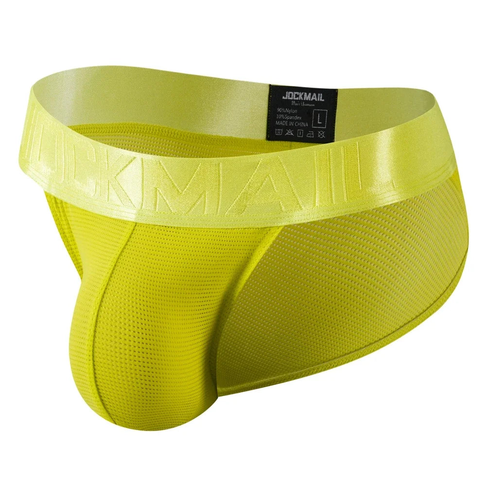 Sexy Man's Underwear Briefs Underpants Nylon Mesh Quick Dry Men's Briefs Bikini Slip Men's Tanga Briefs Nylon  SPANDEX