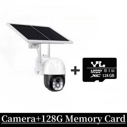 WiFi PTZ Camera Outdoor Wireless Solar IP Camera 4MP HD Built-in Battery Video Surveillance Camera Long Time Standby iCsee APP