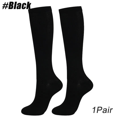 1Pair Copper Fiber Compression Socks Men's Women's Outdoor Sports Socks Happy Interesting Nylon Varicose Veins Diabetes Fitness