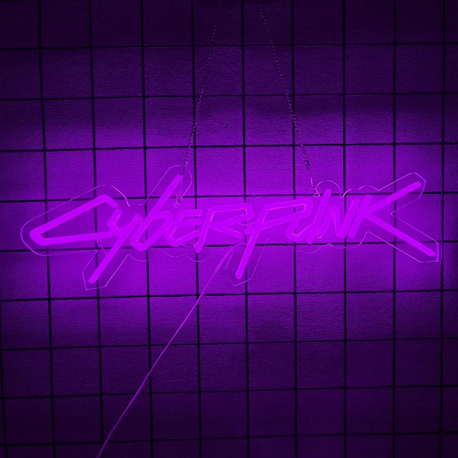 Game Cyberpunk Edge Runner Neon Sign for Game Zone Decor,Led Lights for Man Cave Gaming Room Internet Bar or Bedroom Decor