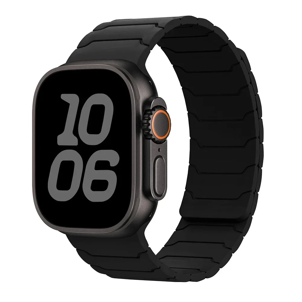 Strap For Apple Watch ultra 2 Band 49mm 44mm 45mm 40mm 42mm 46mm 41mm 38mm Magnetic Silicone Bracelet IWatch Series 10 SE 9 8 7