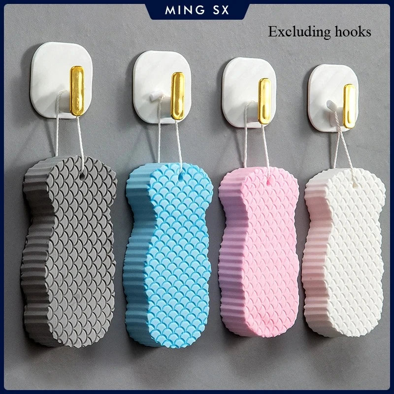 Soft Bath Sponge Brush Exfoliating Dead Skin Sponge For Kids Massager Cleaning Shower Brushes Peeling Fish Scale Sponge Rub