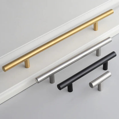 Black Gold Cupboard Handle Brushed Stainless Steel Kitchen Cabinet Door Knob Furniture Drawer Pull  Hardware Pulls  Bar Handle