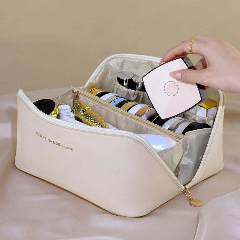 Makeup Organizer Female Toiletry Kit Bag Make Up Case Storage Pouch PU Lady Box, Cosmetic Bag, Organizer Bag For Travel Zip ?