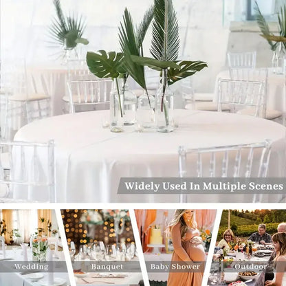 1pcs, 63in/71in/86.6in, Thickened round Tablecloth, Suitable for Hotel, Wedding Banquet, Home and Other Desktop Decoration