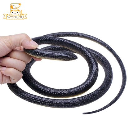 Realistic Flexible Snake Toy 1.2m Rubber Animal Prank Stress Relief Fake Model Decoration Halloween Gag Prop Kids Adults Gift