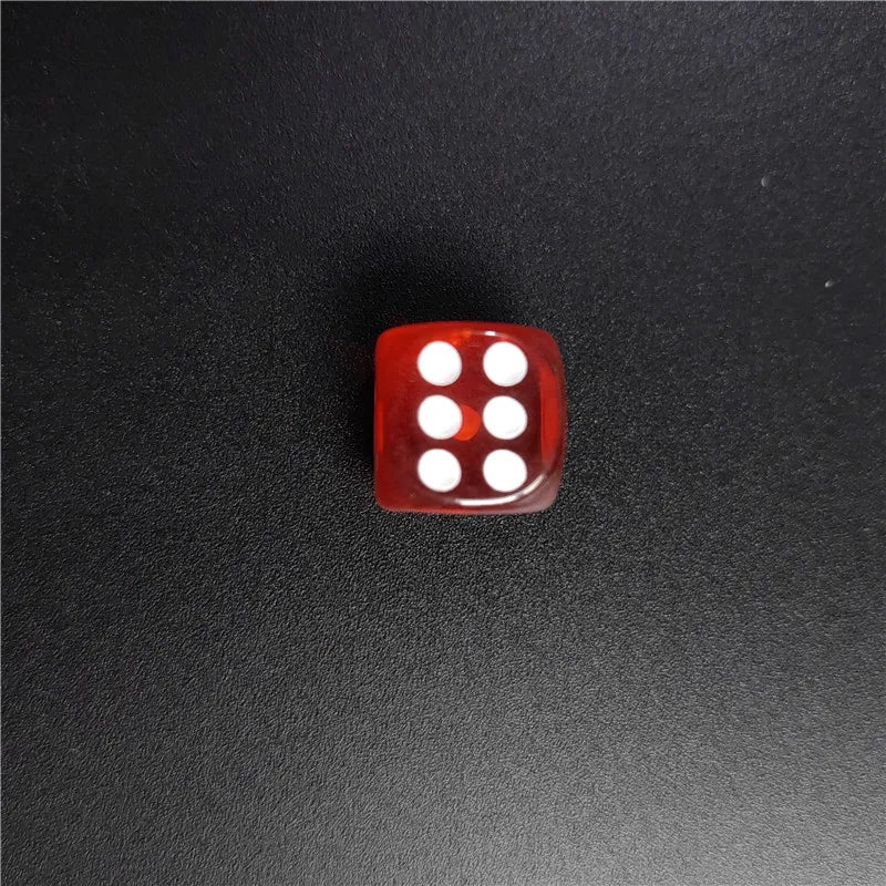 100Pcs/Lot 14mm 10Colors Transparent Dice Acrylic Rounded Corner Drinking Dice Nightclub Bars KTV Entertainment Dice Set Toys