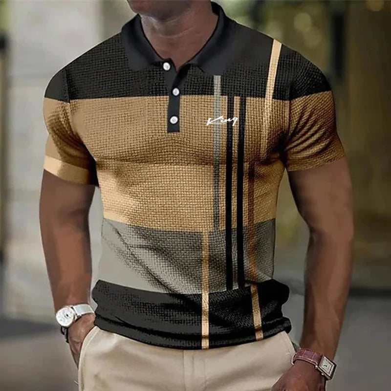 Polyester Men's Polo Shirts Casual Solid Color Short Sleeve Polo Shirts for Men New Summer Desinger Clothing Men's Polo Shirt