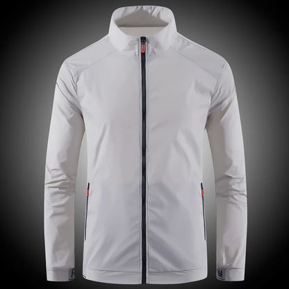 Men's sun protection clothes for summer ultra-thin breathable ice silk trendy fashion UV resistant air conditioning jacket jacke