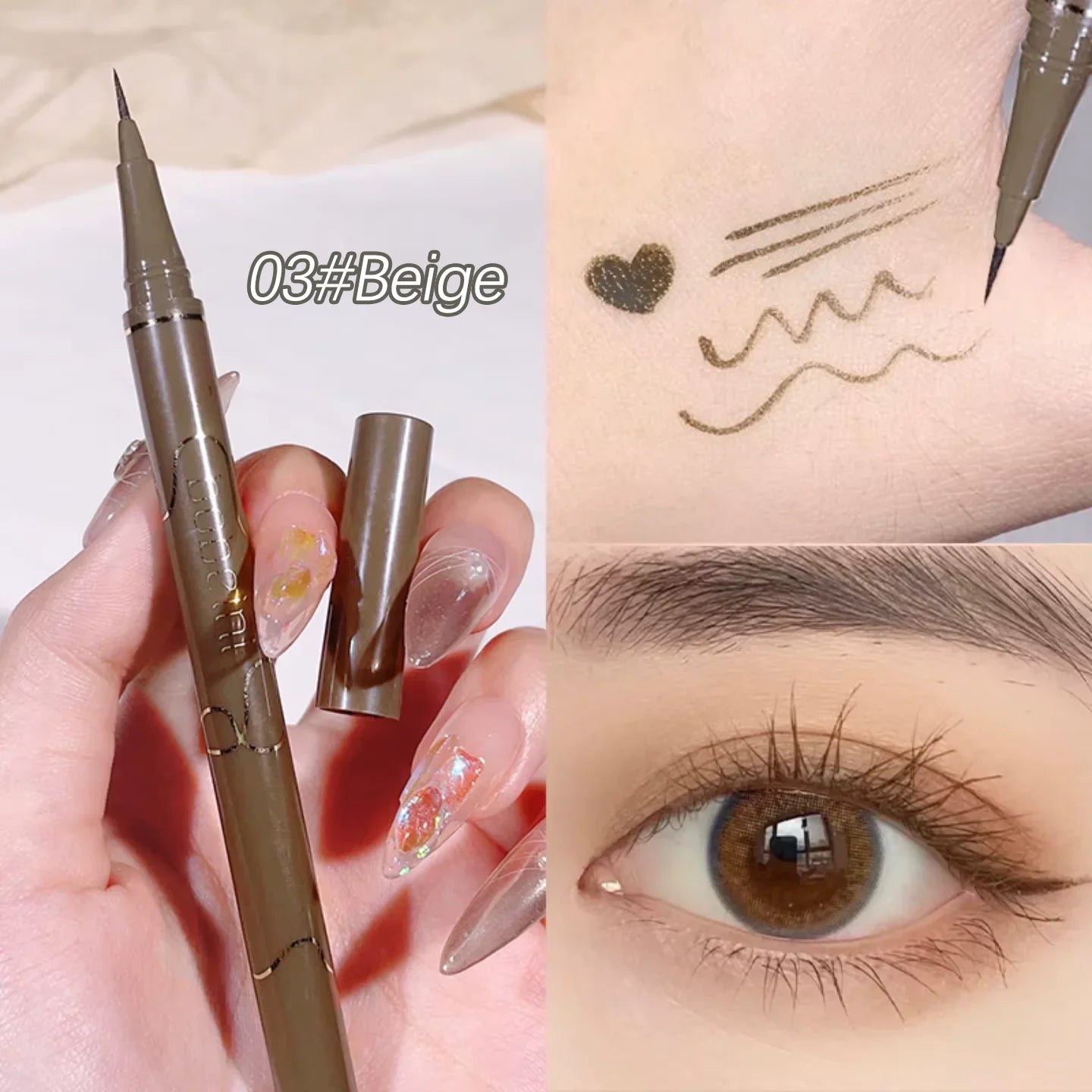 Slim Gel Eyeliner Pen ¨C Smooth & Waterproof, Smudge-Proof, High-Pigment, Easy Glide, Multi-Color, Long-Lasting Eye Makeup