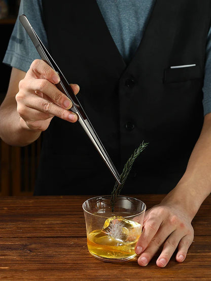 Stainless Steel Kitchen Seafood & bar Tweezer Food Tongs Tool Garnish Tongs Bar Accessories Copper/Gold Plated