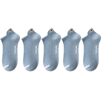 5/10 Pairs Man Short Socks Ankle Boat Socks Breathable Casual Athletic Socks Women Summer Thin Low-Cut Male Socks