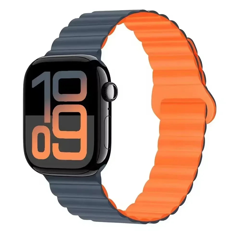 Magnetic Strap For Apple Watch Bands 46mm 42mm 49mm 45mm 44mm 41mm Silicone Sport Bracelet iWatch Series ultra 10 9 8 7 6 5 SE