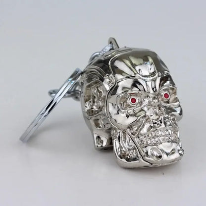 Vintage Charm Terminator Skull Head Keychain Men Women Fashion Pendant Keyring Jewelry Car Key Accessories Gifts New