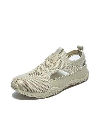 Breathable Fly Knit Materni Sandals Women's Slip-On Head Covering Flat oes Comfortable Casual Faionable Summer Sneakers