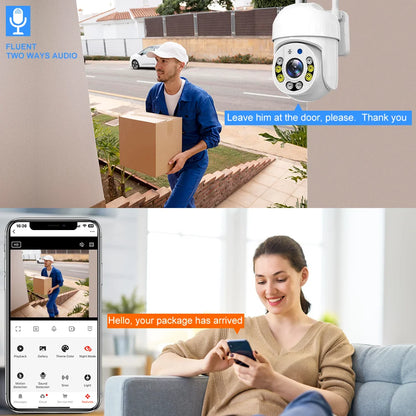 Tuya 4MP PTZ WIFI Network Camera Security Protection Outdoor IP66 Waterproof 5G Dual-band Camera Home Video Surveillance
