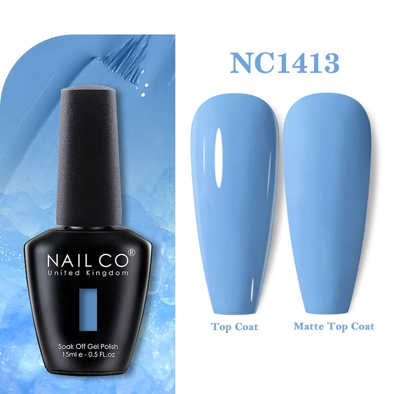NAILCO 131Colors Vernis Semi Permanent UV Varnish Gel Nail Polish Nails Art Gel Manicure TOP BASE Varnish Hybrid