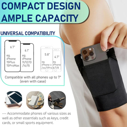 1pc Running Mobile Phone Arm Bag Universal Breathable Sports Accessories Armband Jogging Bag Phone Armband Case Outdoor Arm Bag