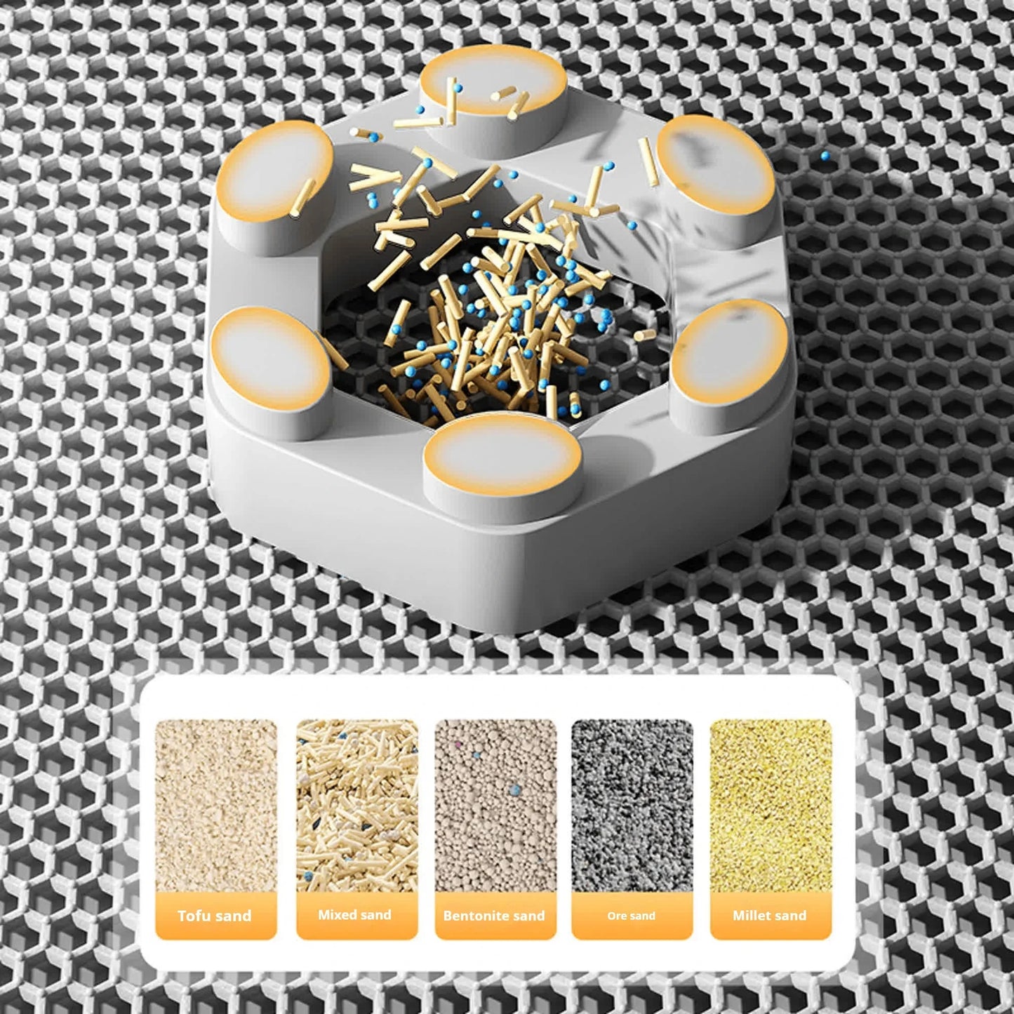 Katzenstreumatte, Anti-Auslauffilter, Anti-Spritzer, Schmutzbecken, Haustier, doppellagige Anti-Urin-Toilettenmatte, leicht zu reinigen und rutschfest 