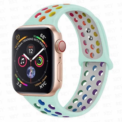 Sport watch strap For Apple Watch Bands Ultra 49mm 44mm 45mm 38/40mm 41mm Silicone Pride Bracelet iWatch Series 8 7 6 4 5 3 9 SE