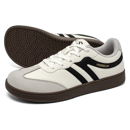 HOBIBEAR Wide Toe Sneakers Unisex Walking Shoes Lace Up fabric Non Slip Casual Sneaker