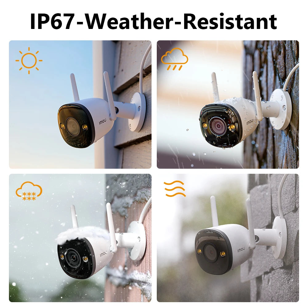 IMOU Bullet 2E 5MP 3K Built-in Spotlight Full Color WiFi Camera Outdoor IP67 Waterproof Home Security Human Detect IP Camera