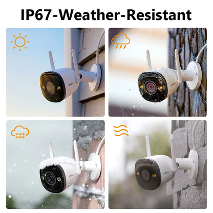 IMOU Bullet 2E 5MP 3K Built-in Spotlight Full Color WiFi Camera Outdoor IP67 Waterproof Home Security Human Detect IP Camera
