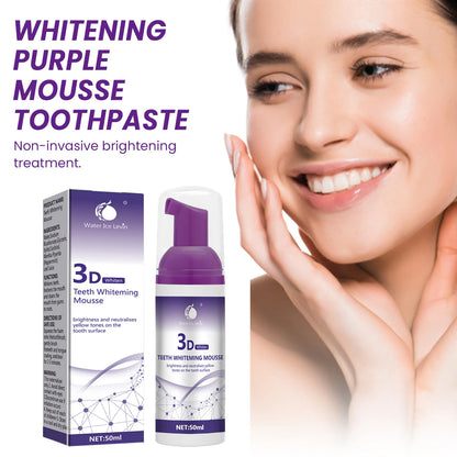 50ml 3D Mousse Toothpaste Teeth Whitening Removing Yellow Teeth Cleaning Tooth Stain Oral Fresh Tooth Care Product 2024 New