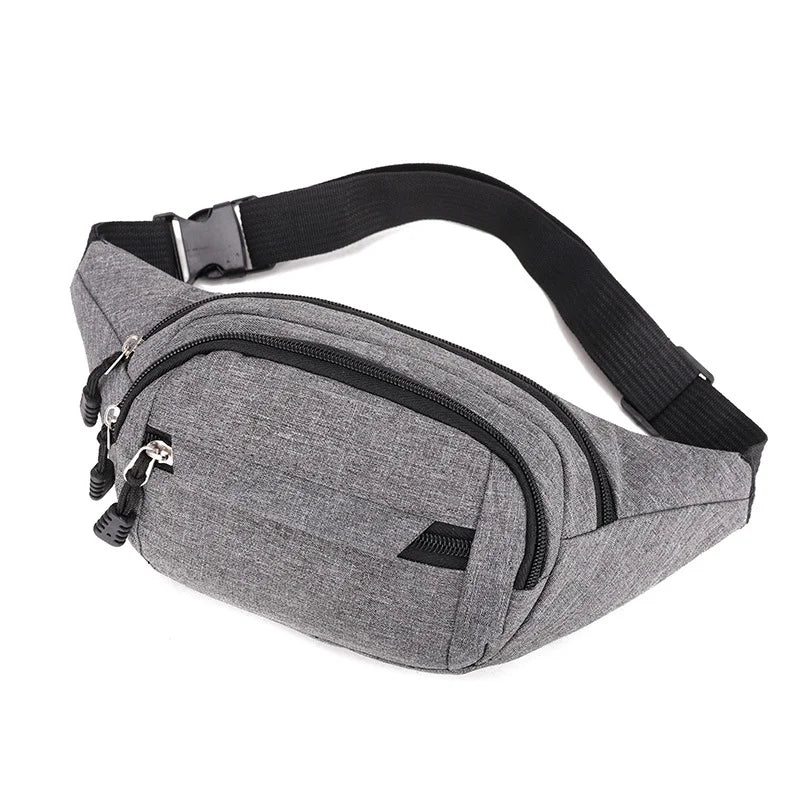 Men's and women's diagonal chest bags, simple and casual waist bags, splash-proof and wear-resistant for construction sites