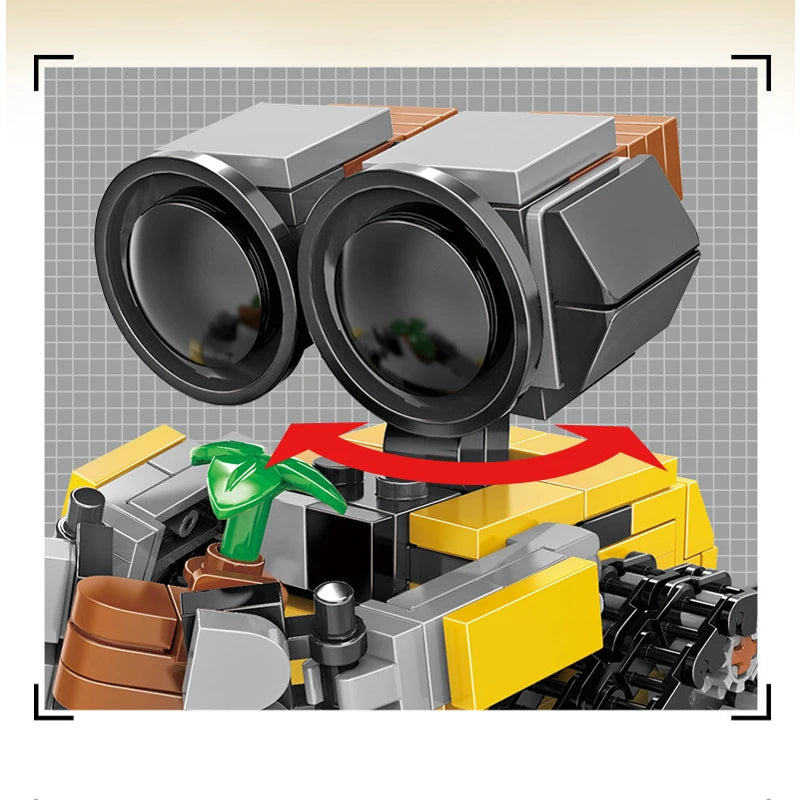 Hot  mini Wall-E Building Block Kit MOC Idea Technical Classic Movie Model Building Block Assembly Children's Toy Gift
