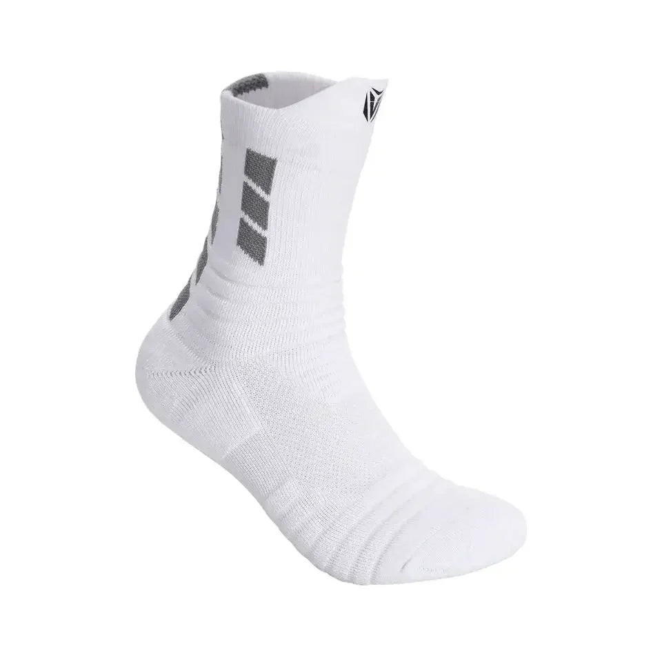 Veidoorn High Quality Sport Socks for Men Mid Calf Length Running Basketball Socks Thicken Non Slip Camping Cycling Stocking
