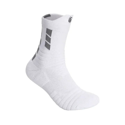 Veidoorn High Quality Sport Socks for Men Mid Calf Length Running Basketball Socks Thicken Non Slip Camping Cycling Stocking