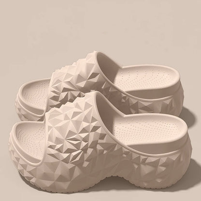 Women's Chunky Platform Slippers Summer Comfort Soft Thick Bottom Slides Woman for Sandals New Open Toe Non-slip Beach Shoes