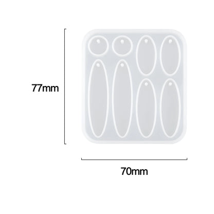 Geometric Earring Pendant Silicone Mold Round Epoxy Resin Mould For DIY Ornaments Keychain Necklace Charms Epoxy Resin Crafts