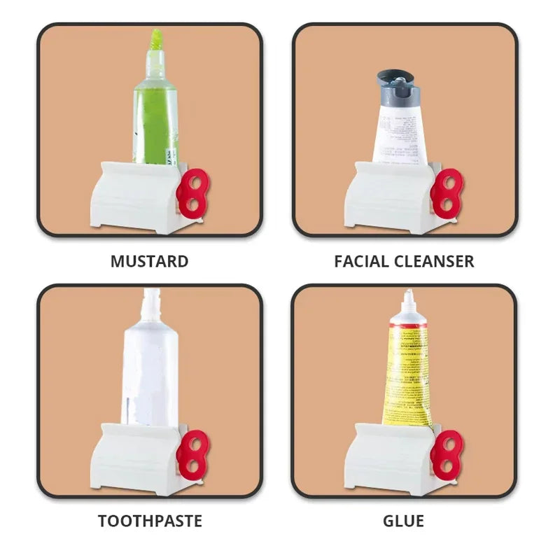 Rolling Tube Toothpaste Squeezer Toothpaste Seat Holder Stand Rotate Toothpaste Dispenser for Bathroom