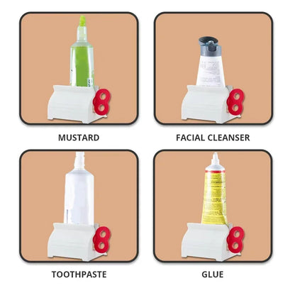 Rolling Tube Toothpaste Squeezer Toothpaste Seat Holder Stand Rotate Toothpaste Dispenser for Bathroom
