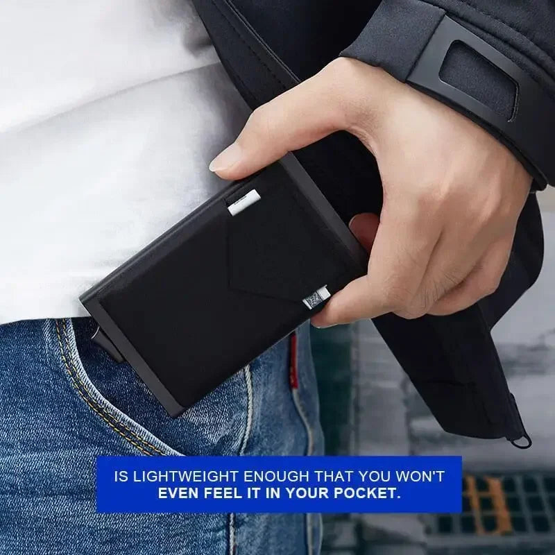 ID Bank Credit Card Holder Men's Wallet Anti Rfid Blocking Protected Magic Business Anti-theft Slim Thin Men Money CardHolder